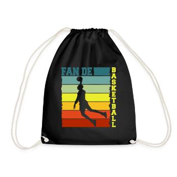 Fan Basketball Humour Basket Retro Basketteur - Sac de sport léger - noir - Devant