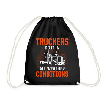 Truck Driver Trucker Driving - Drawstring Bag - black - Front