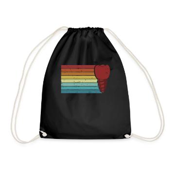 Retro Dental Laboratory Dental Laboratory Dental Technician - Drawstring Bag - black - Front