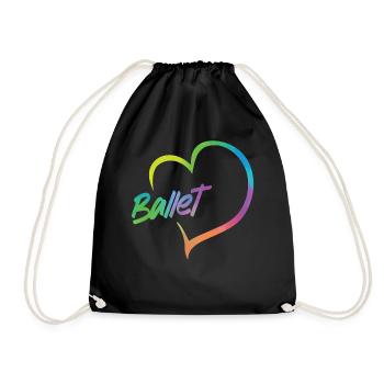 Ballet Dancer Dance Girl Ballerina - Turnbeutel - Schwarz - Vorne