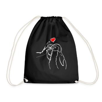 Pinguin Liebe Pinguin High Five - Turnbeutel - Schwarz - Vorne