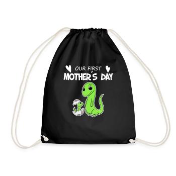 Mother's Day - First Mother's Day Gift - Drawstring Bag - black - Front