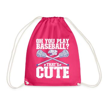 Lacrosse - Drawstring Bag - fuchsia - Front