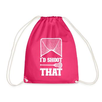 Lacrosse - Drawstring Bag - fuchsia - Front