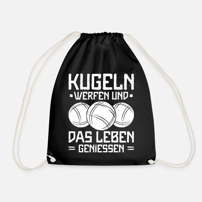 Boule Spruch Kugeln werfen Boccia Spiel Botcha - Turnbeutel - Schwarz