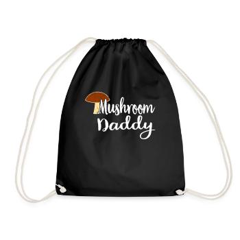 Mushroom picker mushroom mushroom hunter mushroom lover mushroom farm - Drawstring Bag - black - Front