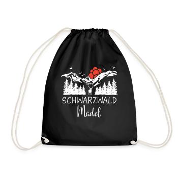 Schwarzwald Schwarzwälder Baden-Württemberg - Turnbeutel - Schwarz - Vorne