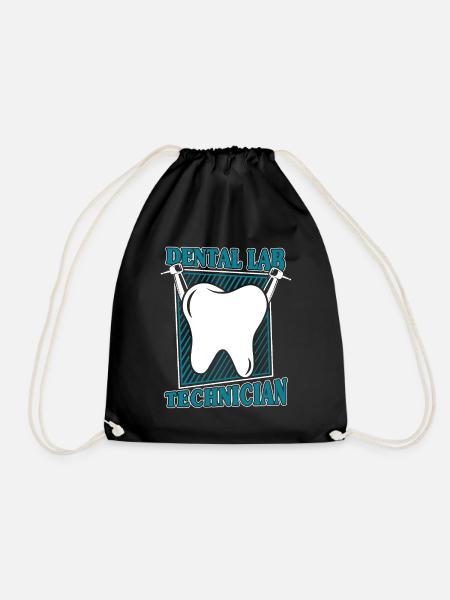 Zahnlabor Dentallabor Zahntechnikermeister - Turnbeutel - Schwarz