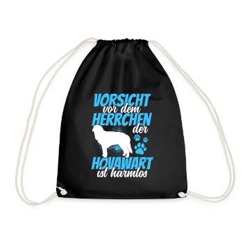 Vorsicht vor dem Hovawart derber Bauernhund - Turnbeutel - Schwarz - Vorne