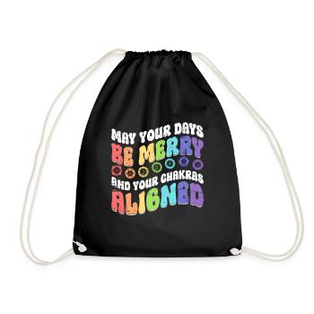 Hippie Christmas Chakra - Turnbeutel - Schwarz - Vorne