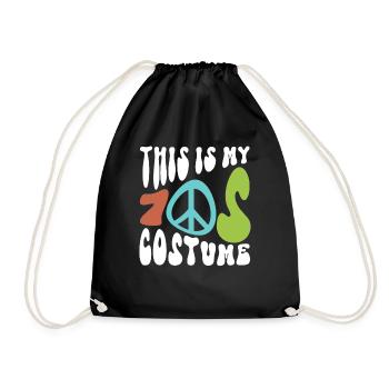 Ceci est mon costume des années 70 - costume hippie - Sac de sport léger - noir - Devant