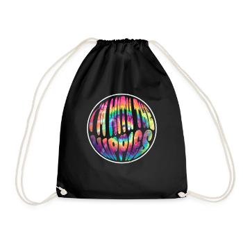 I'm With The Hippies - Hippie-Kostüm Tie Dye - Turnbeutel - Schwarz - Vorne