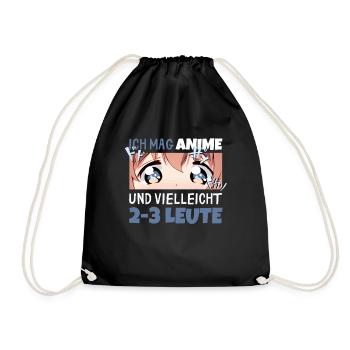 Sarkastisches Kawaii Statement für Manga-Liebhaber - Turnbeutel - Schwarz - Vorne