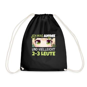 Sarkastisches Kawaii Statement für Manga-Liebhaber - Turnbeutel - Schwarz - Vorne