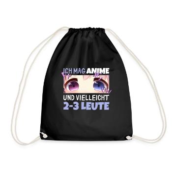 Sarkastisches Kawaii Statement für Manga-Liebhaber - Turnbeutel - Schwarz - Vorne