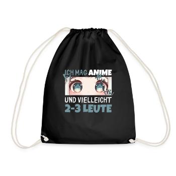 Sarkastisches Kawaii Statement für Manga-Liebhaber - Turnbeutel - Schwarz - Vorne