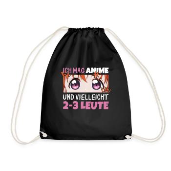 Sarkastisches Kawaii Statement für Manga-Liebhaber - Turnbeutel - Schwarz - Vorne