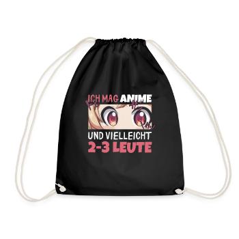 Sarkastisches Kawaii Statement für Manga-Liebhaber - Turnbeutel - Schwarz - Vorne