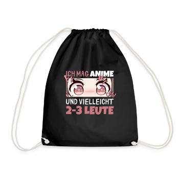 Sarkastisches Kawaii Statement für Manga-Liebhaber - Turnbeutel - Schwarz - Vorne