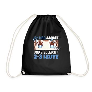 Sarkastisches Kawaii Statement für Manga-Liebhaber - Turnbeutel - Schwarz - Vorne