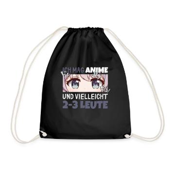 Sarkastisches Kawaii Statement für Manga-Liebhaber - Turnbeutel - Schwarz - Vorne