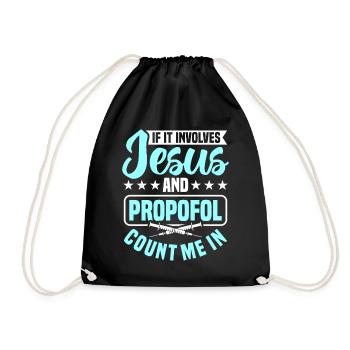 Anesthesia Anesthesia Technician Anesthesiologist - Drawstring Bag - black - Front