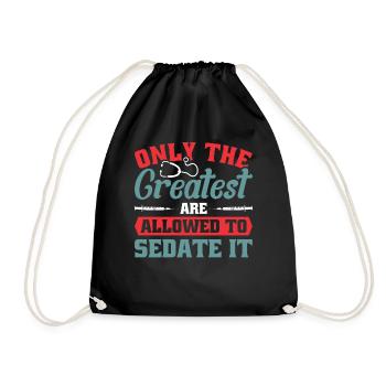 Anesthesia Anesthesia Technician Anesthesiologist - Drawstring Bag - black - Front