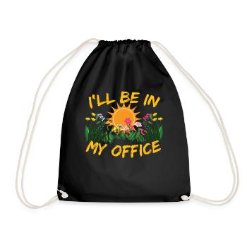 Garden Gardener - I'll be in my Office - Drawstring Bag - black - Front