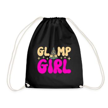 Glamping Glamper - Drawstring Bag - black - Front