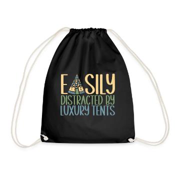 Glamping Glamper - Drawstring Bag - black - Front