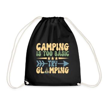 Glamping Glamper - Drawstring Bag - black - Front