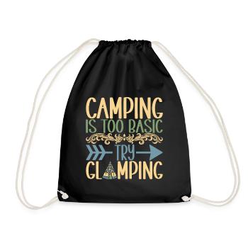 Glamping Glamper - Drawstring Bag - black - Front