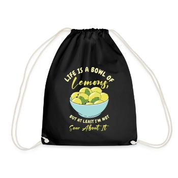 Limonade citron agrumes - Sac de sport léger - noir - Devant
