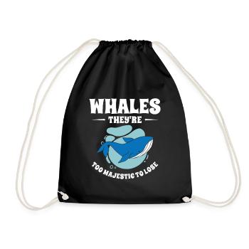 Journée mondiale de la conservation : Animaux marins de rorquals bleus - Sac de sport léger - noir - Devant