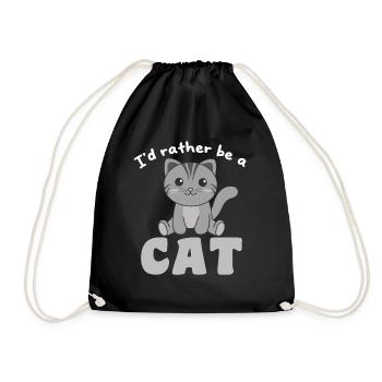 Je préfère être un chat - chat mignon - Sac de sport léger - noir - Devant