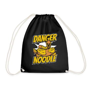 Danger Noodle Schuppenkriechtiere Python Banana - Drawstring Bag - black - Front