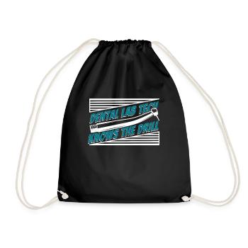 Knows The Drill Dental Laboratory Dental Laboratory - Drawstring Bag - black - Front