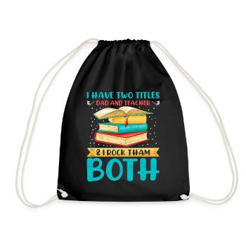Professeur de lecture de livres Bibliothécaire Lecteur - Sac de sport léger - noir - Devant