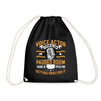 Voice Actor I Spend All Day In Padded Voice Art - Turnbeutel - Schwarz - Vorne