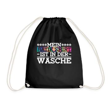 Mein Batik Shirt Ist In Der Wäsche - Hippie Kostüm - Turnbeutel - Schwarz - Vorne
