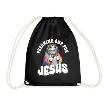 Freaking Out For Jesus - Hippie Costume Tie Dye - Sac de sport léger - noir - Devant
