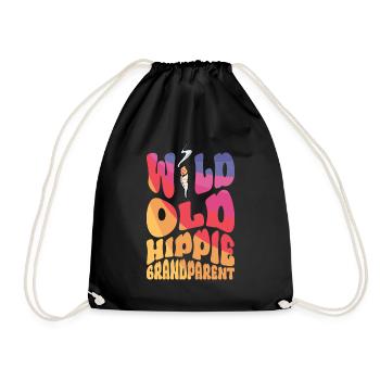 Wild Old Hippie Grandparent - Hippie Kostüm - Turnbeutel - Schwarz - Vorne