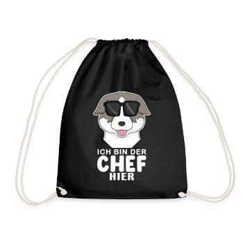 Cooler Hund Thai Bangkaew Chef Spruch - Turnbeutel - Schwarz - Vorne