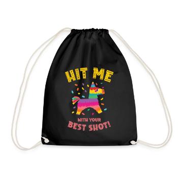 Cinco De Mayo Mexican Piñata Fiesta Party - Drawstring Bag - black - Front
