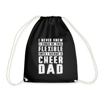 Cheerleader Proud Cheer Dad Cheerleading Beer - Drawstring Bag - black - Front