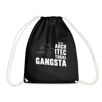 Architectural Profession Gangsta Historical - Drawstring Bag - black - Front