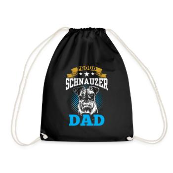 Stolzer Schnauzer Papa Haustier Hund Schnauzers - Turnbeutel - Schwarz - Vorne