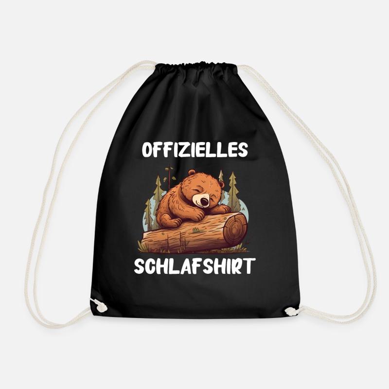 Bär Bären Grizzlybär Braunbär - Turnbeutel - Schwarz