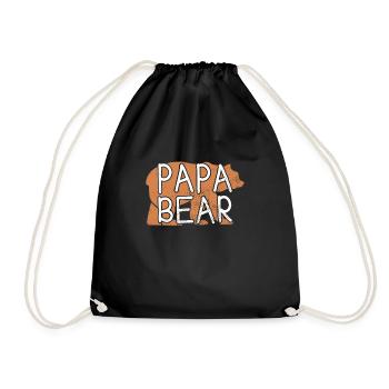 Papa ours - Sac de sport léger - noir - Devant