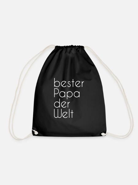 bester Papa der Welt - Turnbeutel - Schwarz
